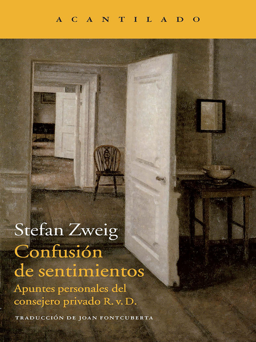 Title details for Confusión de sentimientos by Stefan Zweig - Wait list